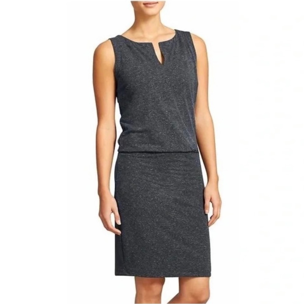 Athleta Vida Casual Heather Green Jersey Dress - Size XL - Picture 2 of 8